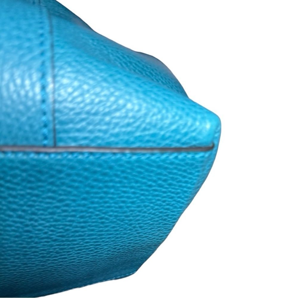 Gucci Turquoise Blue Leather 2way Convertible Interlocking GG Dome Bowler Bag Ex - Picture 9 of 16